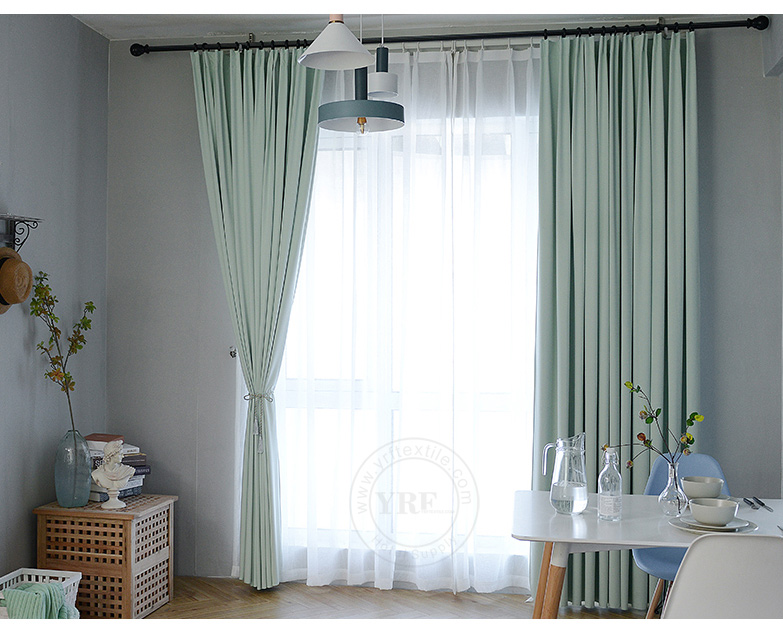 green blackout curtains uk