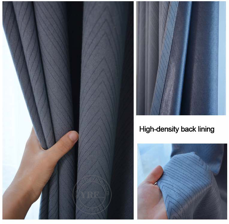 blue gray blackout curtains