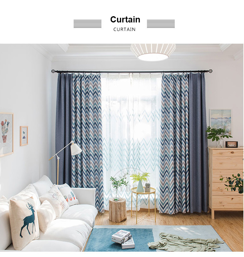 gray and white striped blackout curtains