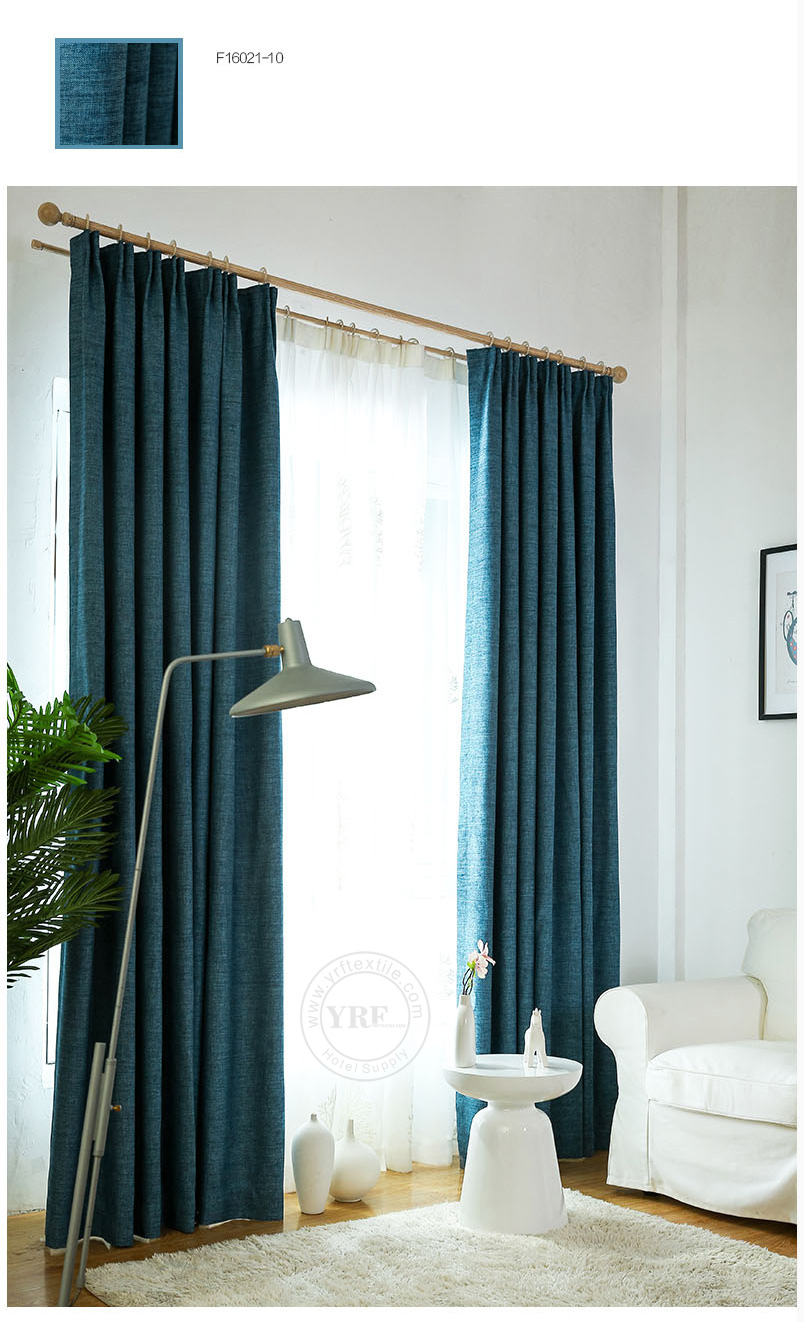 bright blue blackout curtains