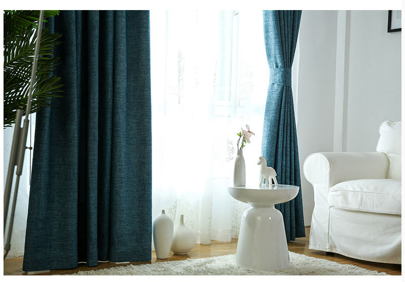 blue tab top blackout curtains