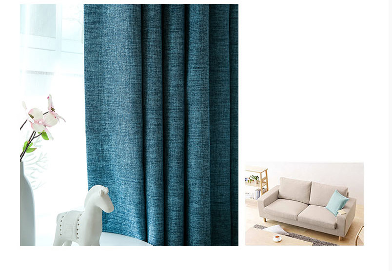 steel blue blackout curtains