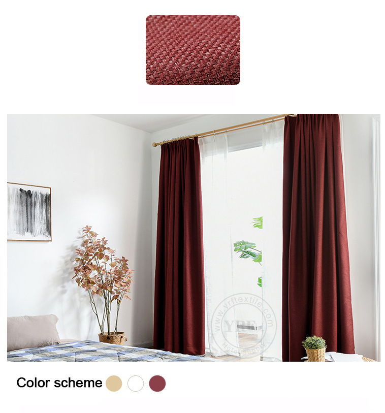 deep red blackout curtains