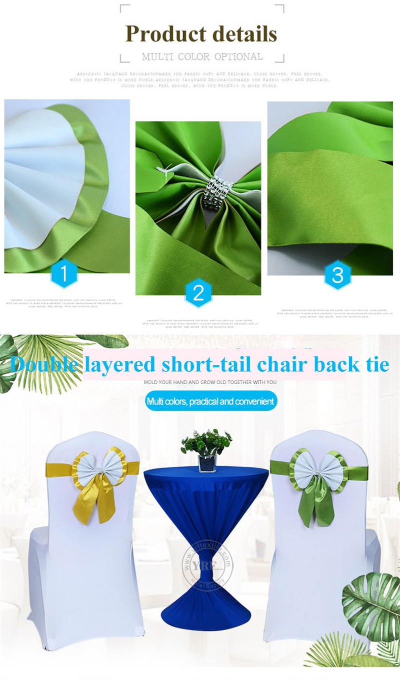 satin chair cover sash