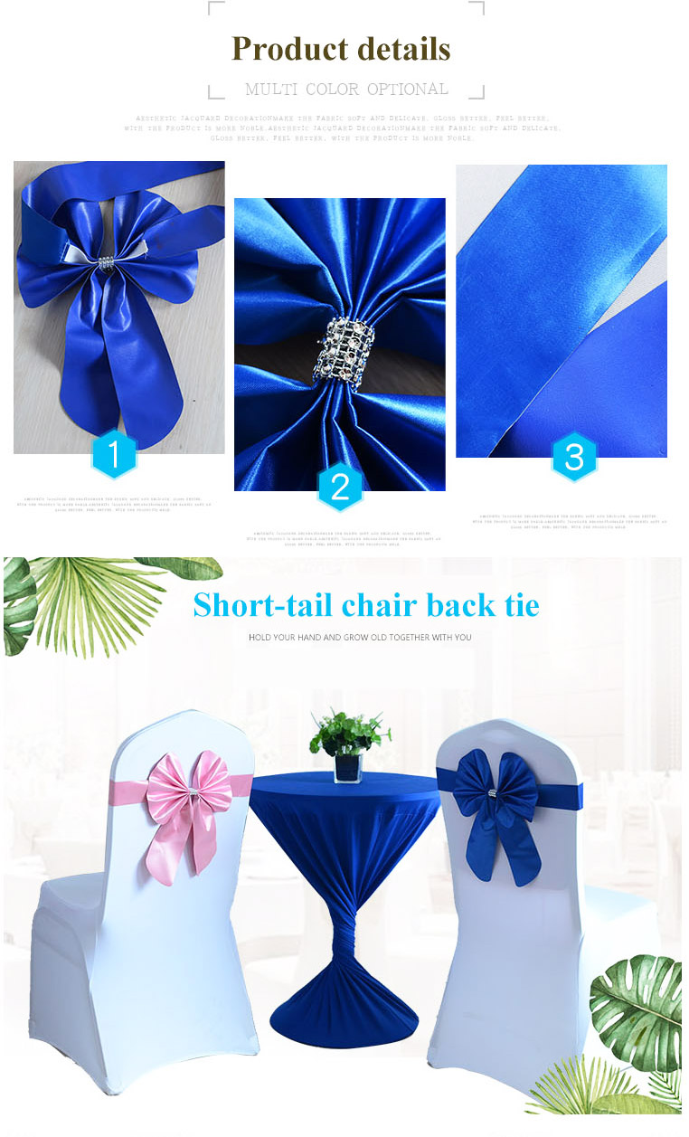 Various Navy Chair Cover Sashes