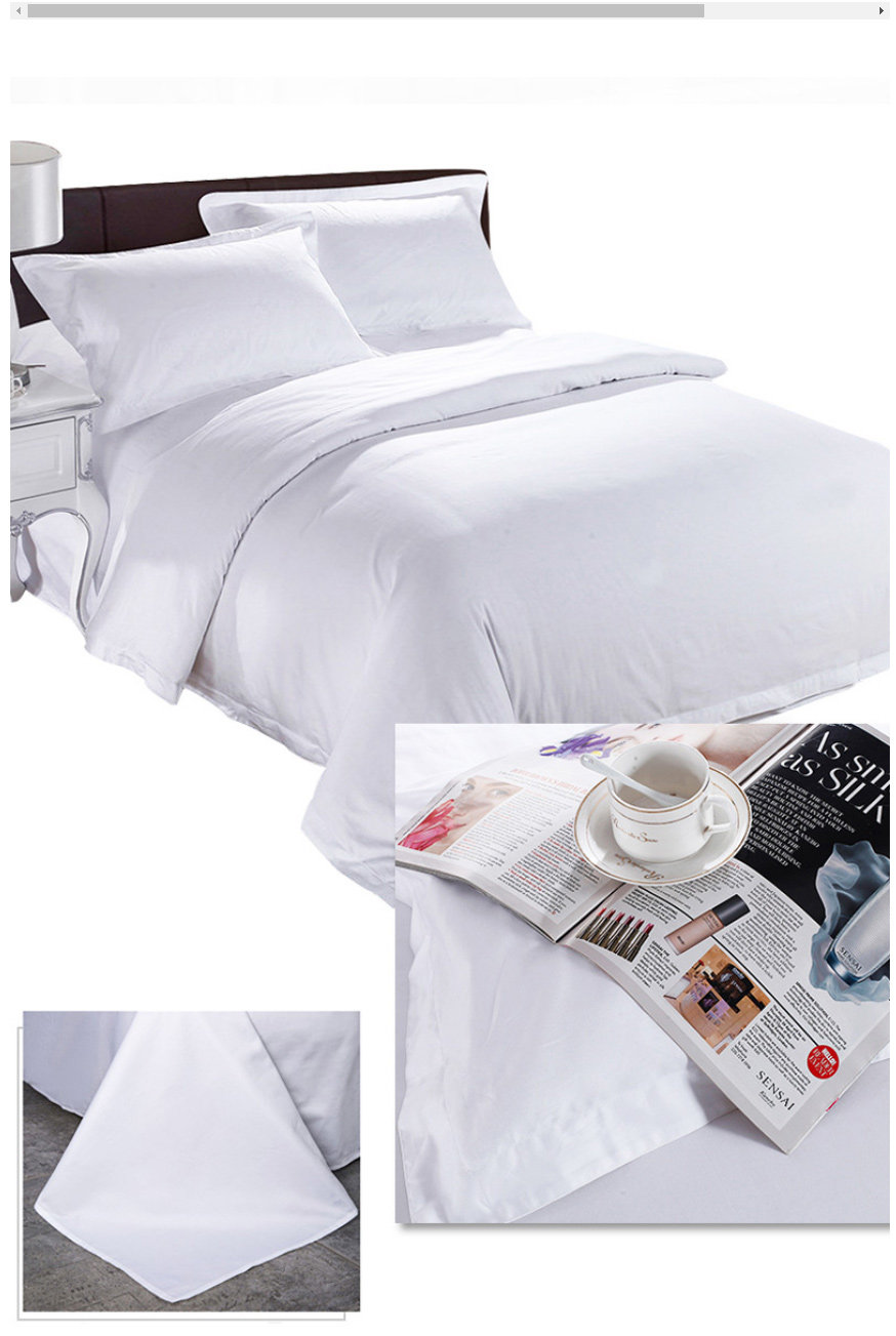 Commercial Hotel Bedding King Size White