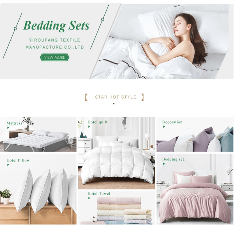 Green and White 100 Cotton Hotel Bedding