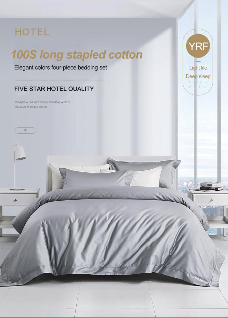 Silver Egyptian Cotton Hotel Bedding