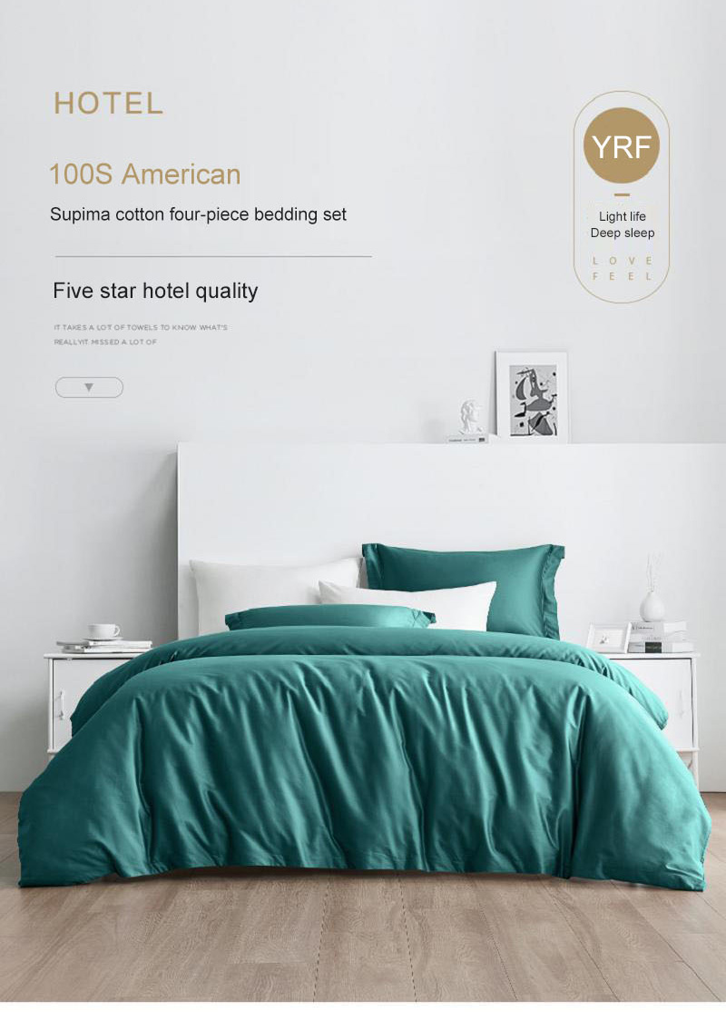 Green Luxurious Hotel Bedding