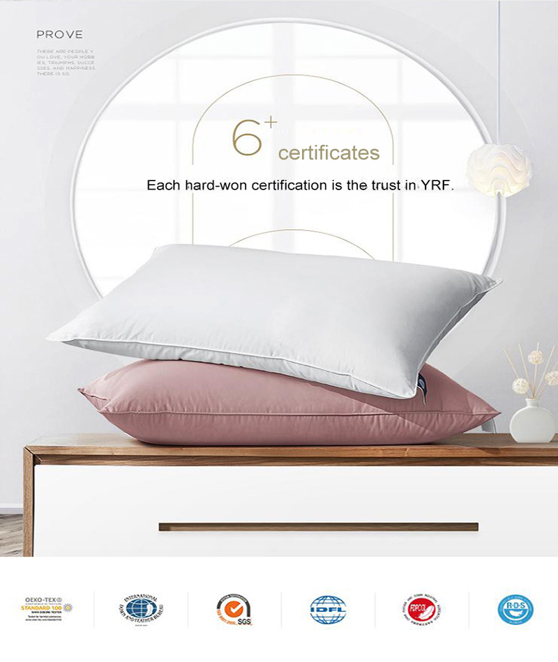 Chinese Pure Feather Down Pillow Luxury