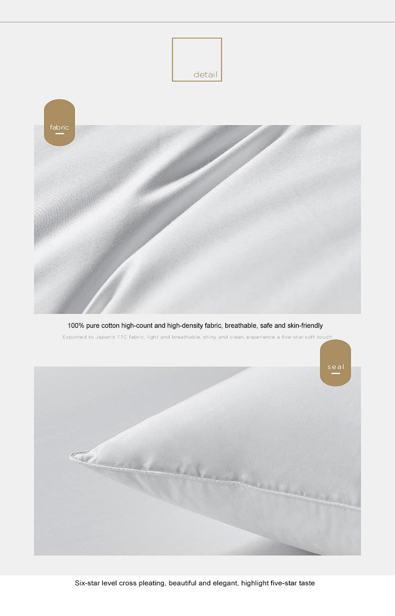 Standard Size Soft feather pillow White