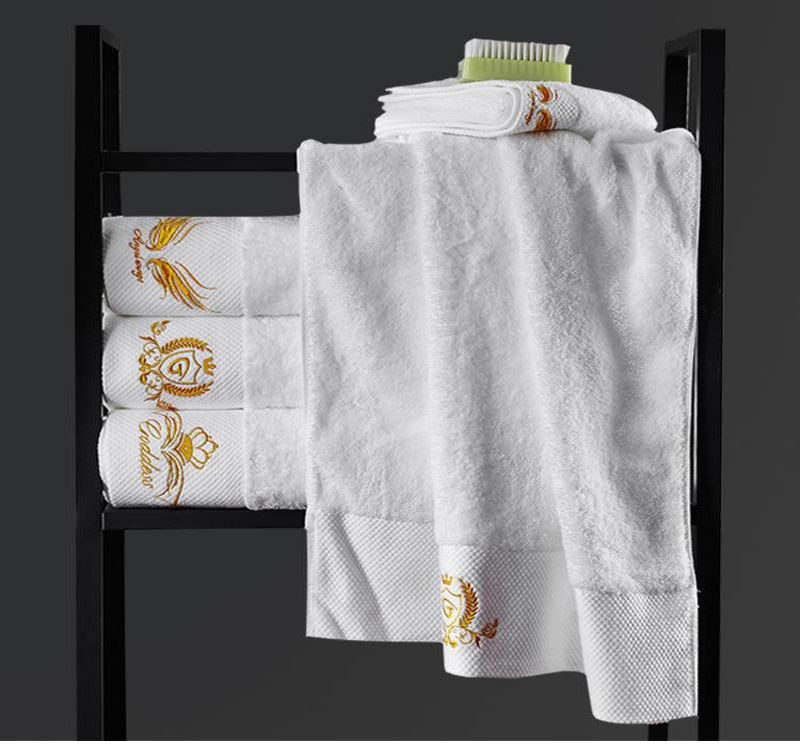 Soft White Hotel Towels Bath With Logo