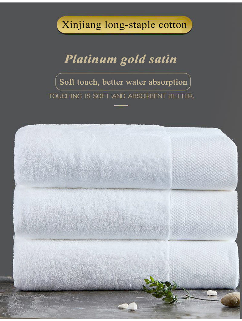 Bath Pure Towels Long Stapled Cotton Beach Spa Thicken Super Absorbent  Towel Sets