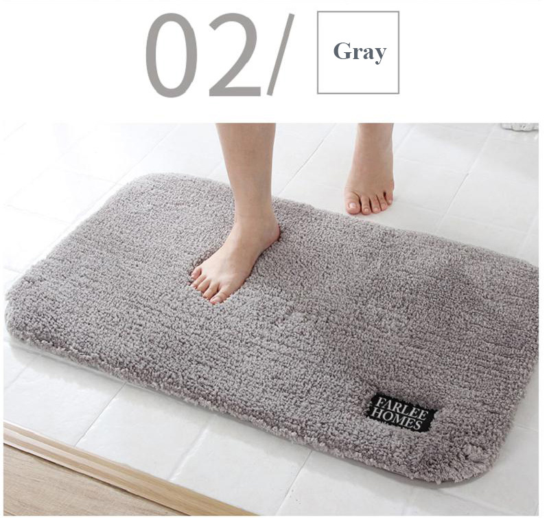 White Thick Shaggy Bathroom Rug Mat