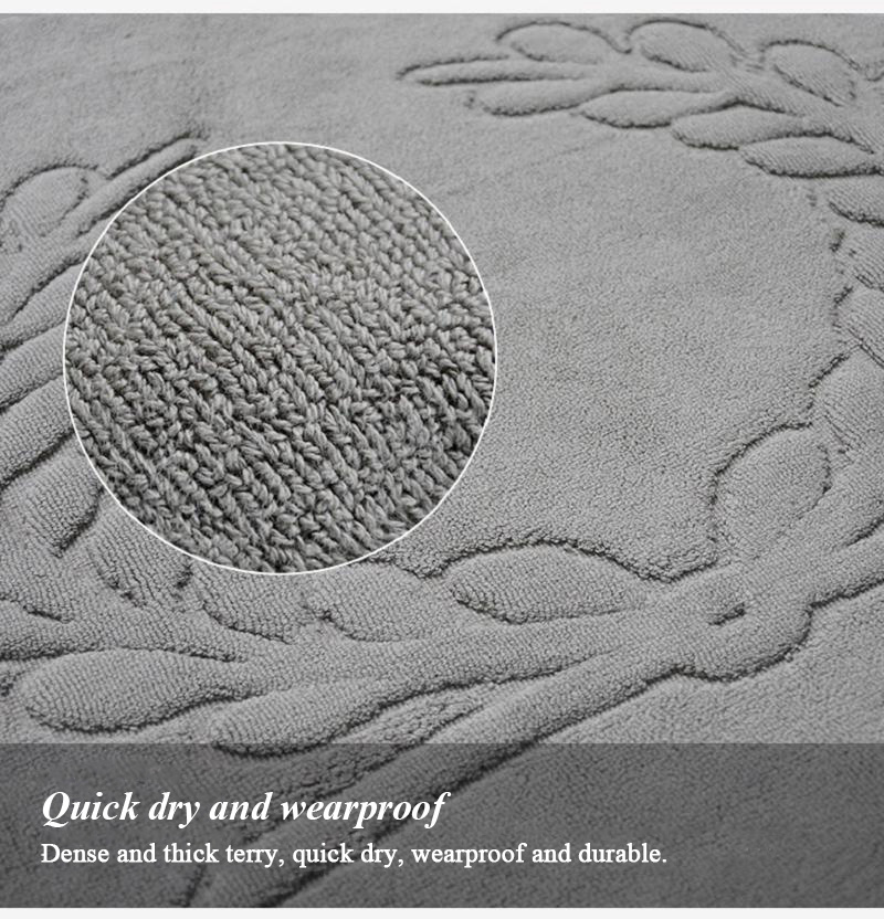 Non-Slip White Water Absorbent Bath Rug