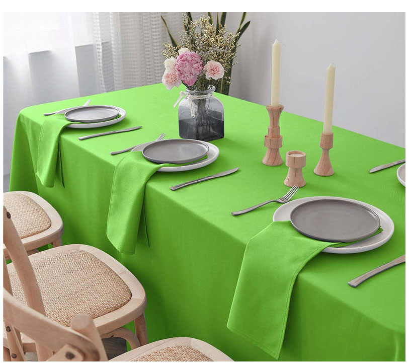 Oblong Table Cloth 60x102 inch 100% Polyester Apple Green