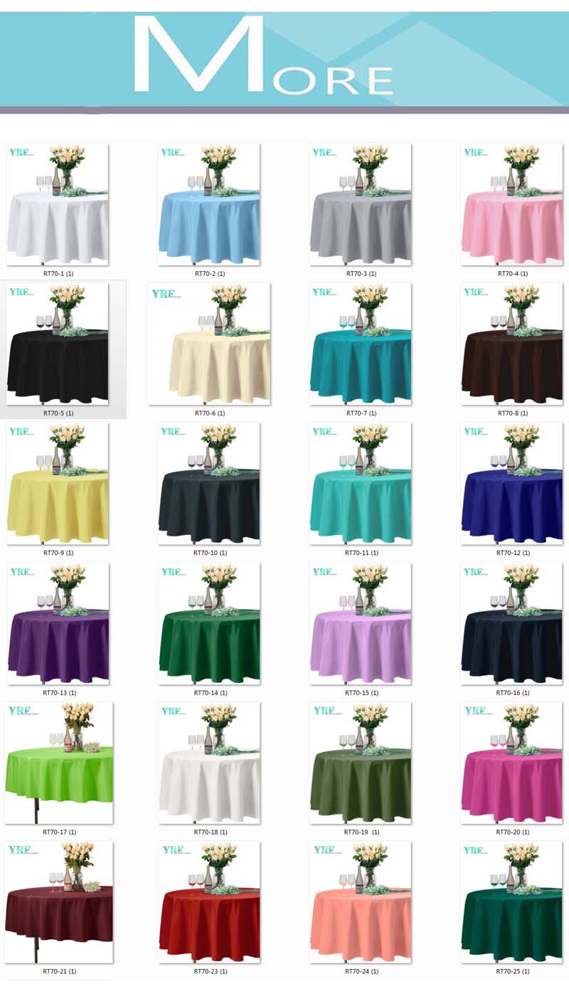 Pure Black Hotel Oblong Table Cloth 90x156 inch