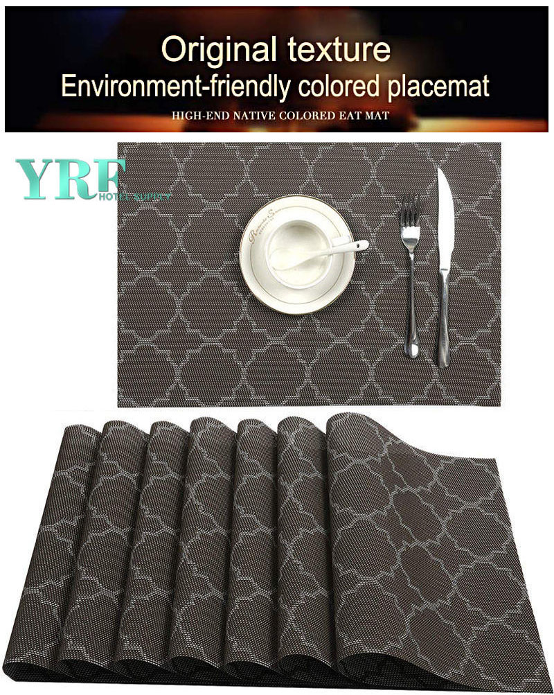 Washable Diamond Brown Table Mats Not Mildew