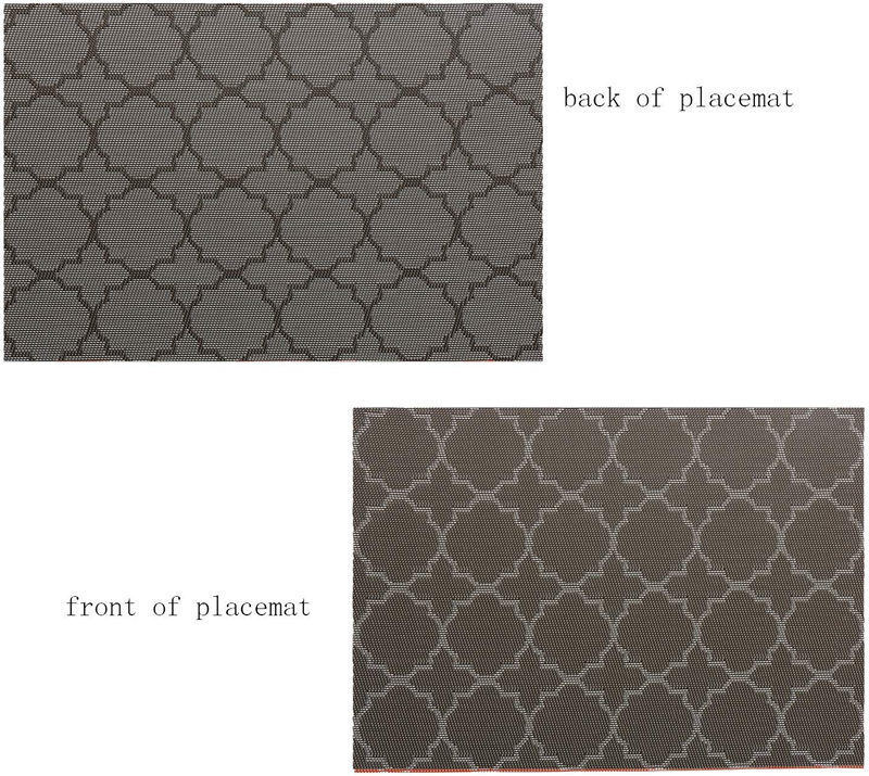 Non-fading Flower-Black line Placemats Modern