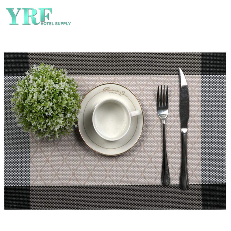 Heat-Resistant Beige Placemats Rectangular