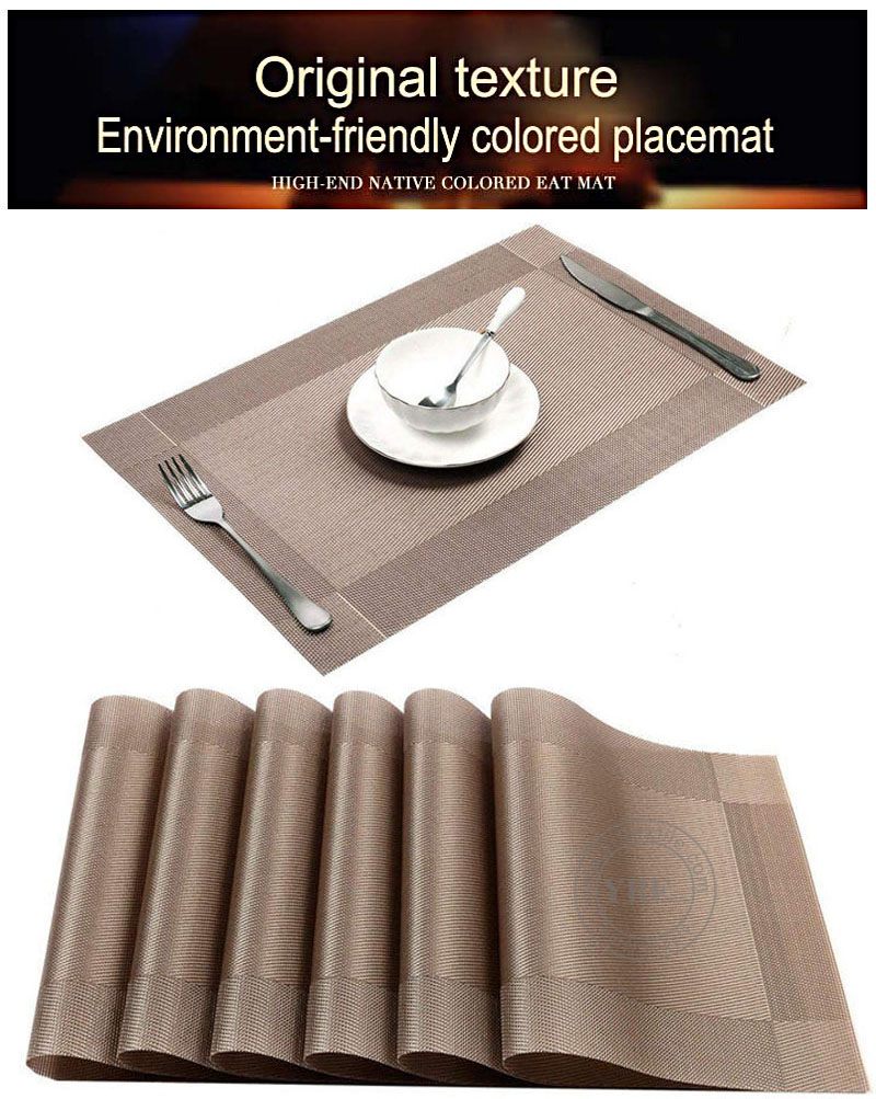 Washable Cream Table Mats Non-fading