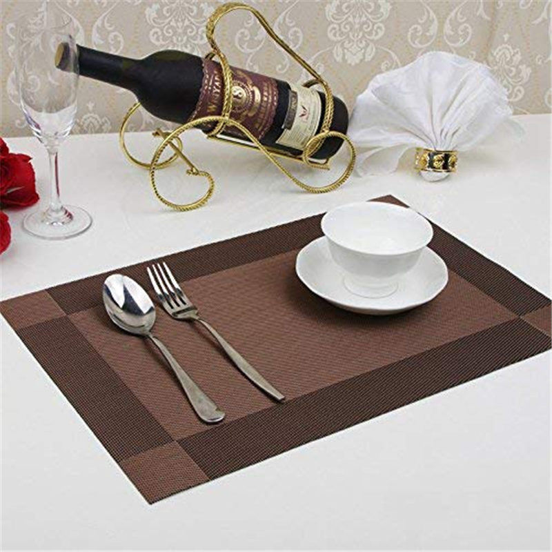 Rectangular Brown Table Mats Woven