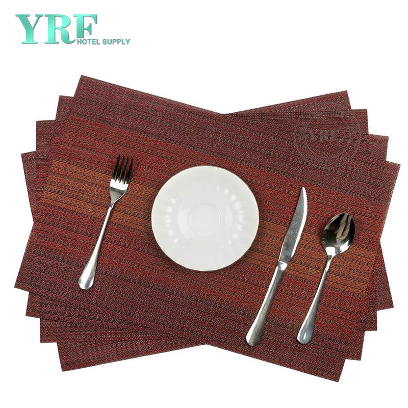 Oblong Red And Orange Table Mats Hardboard