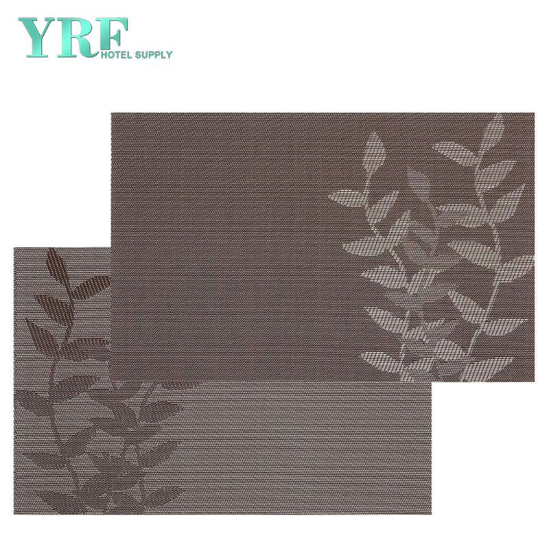 Wedding Brown leaf Table Mats Oblong