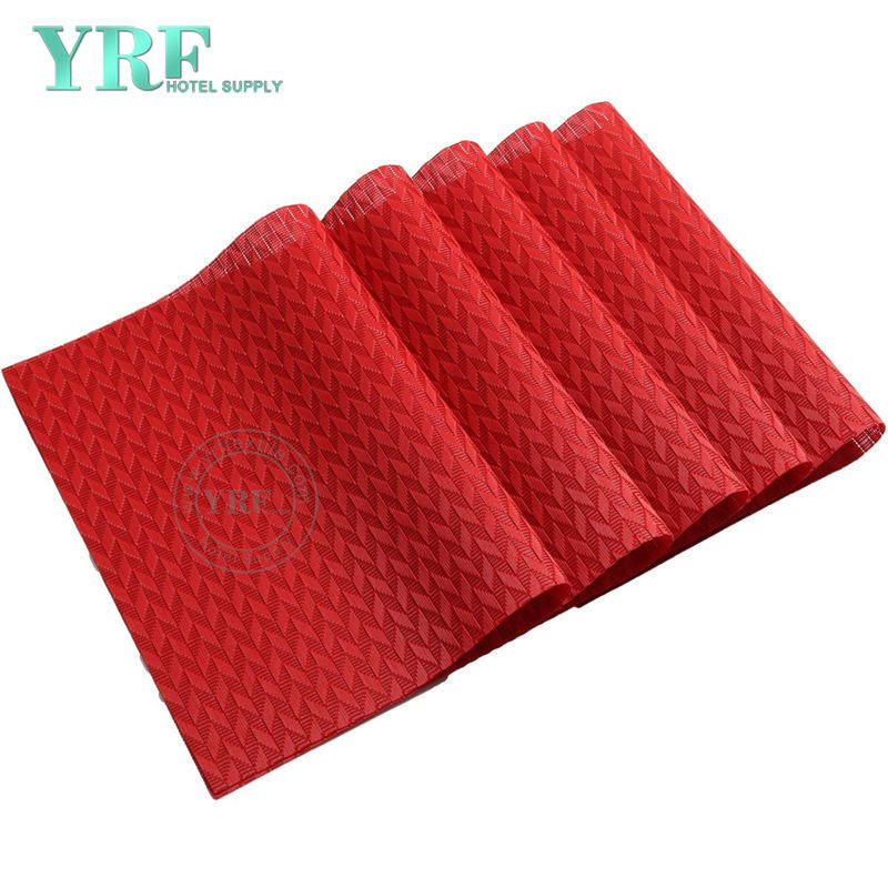 Rectangular Red Prismatic Table Mats Vinyl