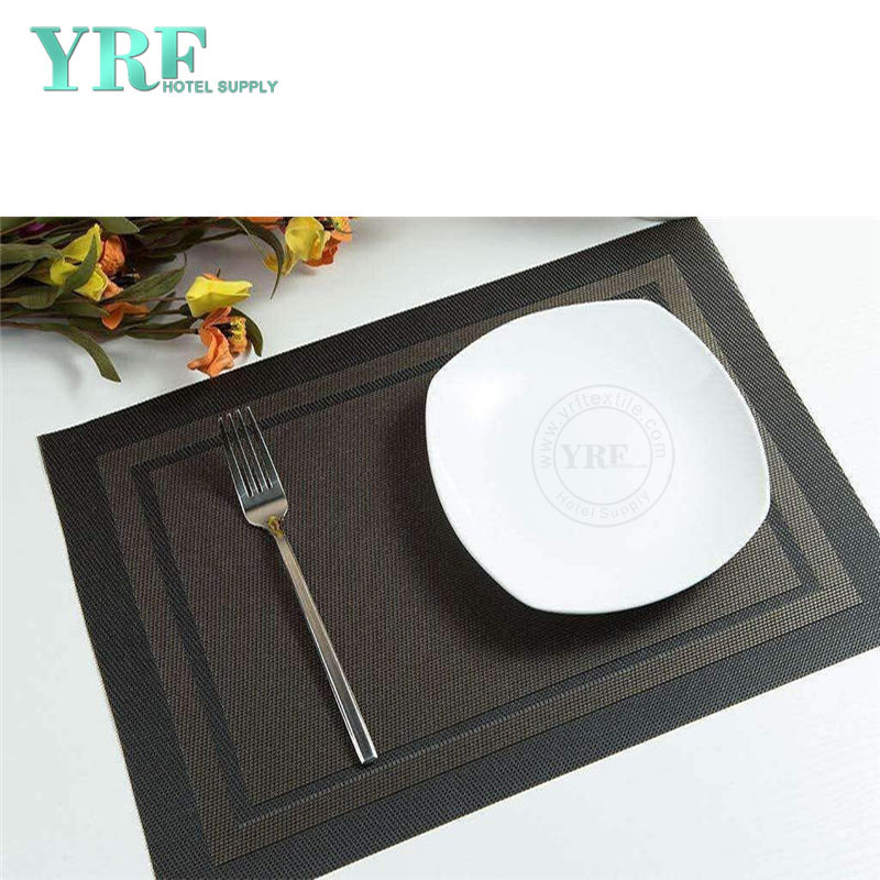 Rectangular Black Gold Table Mats Hotel