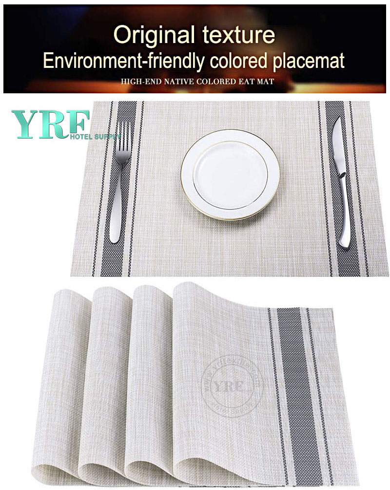 Not mildew Gray line Table Mats Resistant Anti-Skid