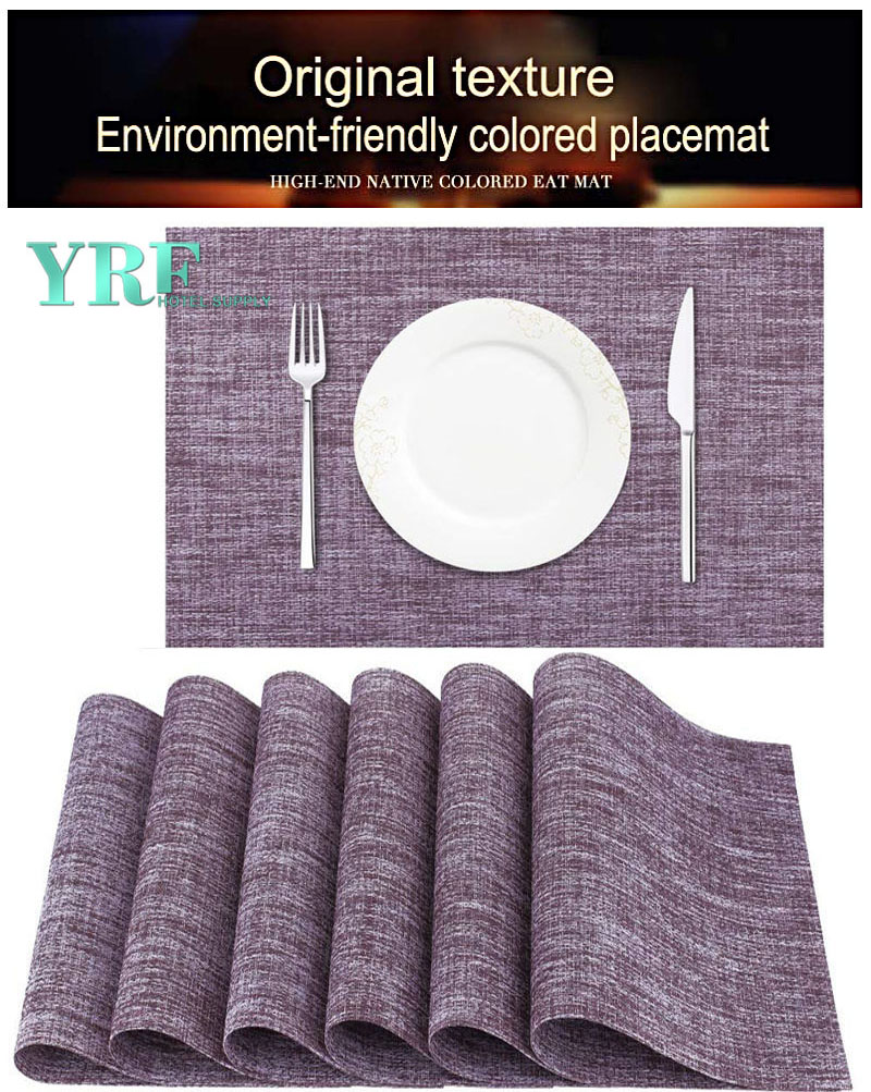 Not mildew Purple Placemats Washable