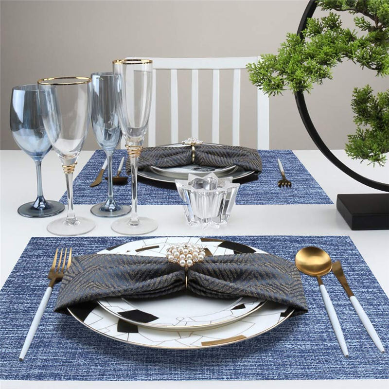 Square Blue Placemats Banquet