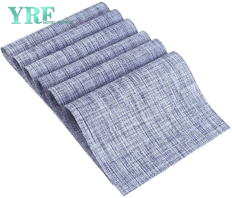 Hotel Bright Blue Table Mats PVC