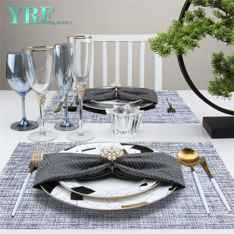 Rectangular Bright Blue Table Mats Hotel