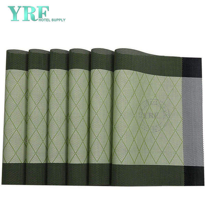 Oblong green Table Mats Banquet