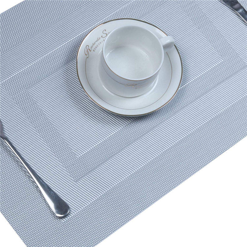 Christmas Silver Grey Table Mats Vinyl