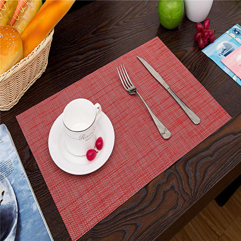 Rectangular Red Table Mats Wedding