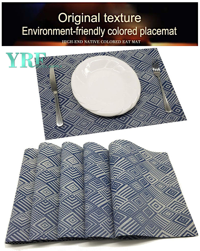Wipe Clean Blue prismatic Placemats Non-fading