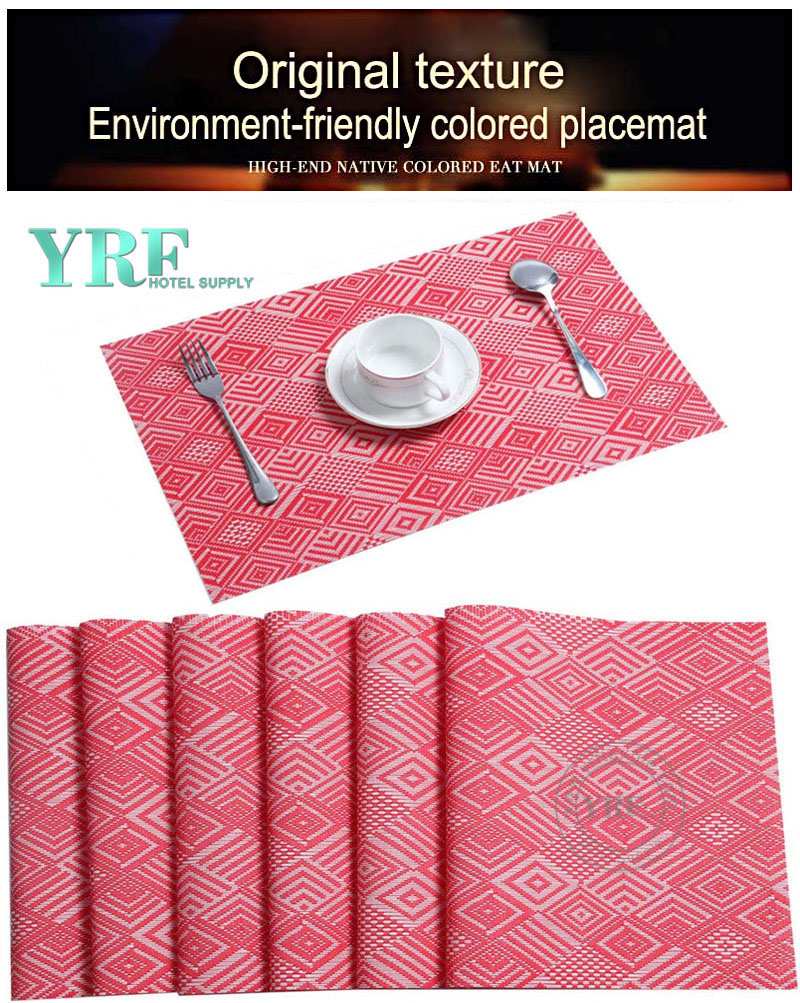 Wipe Clean Red prismatic Placemats Not mildew