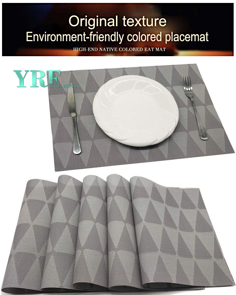 Not mildew Gray prismatic Table Mats Washable