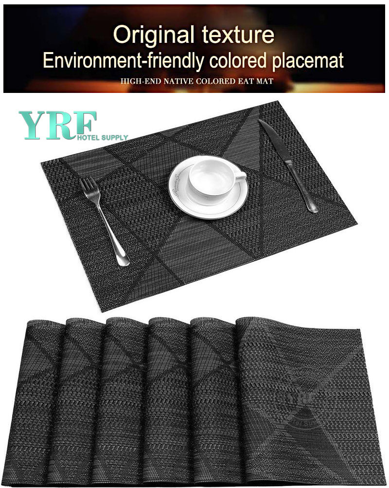 Dries Very Quickly Black Table Mats Non-stain