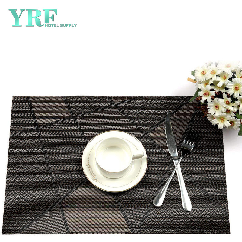 Banquet Black Table Mats Woven