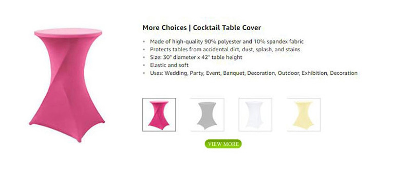 Stain resistant Reusable For Cocktail Round Folding Tables
