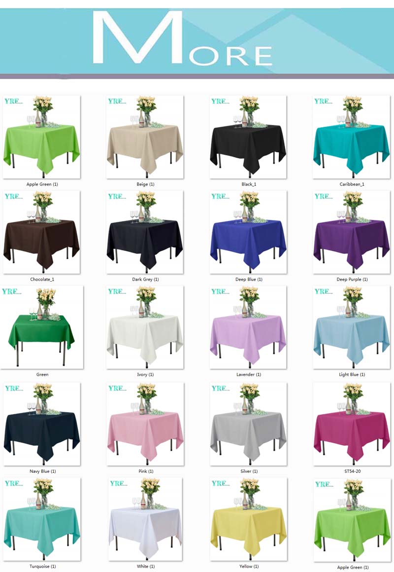 70x70 inch Square Tablecloth Pure Silver