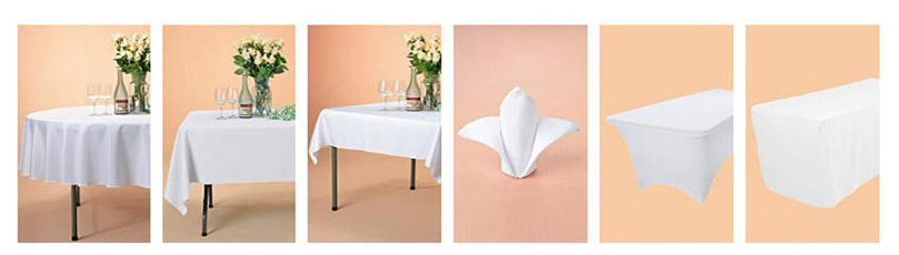 100% Polyester Pure White Oblong Tablecloth 60x126 inch