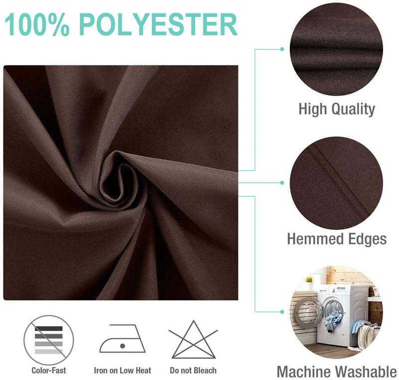 Restaurant 70x120 inch Rectangle Table Cloths Pure Chocolaten