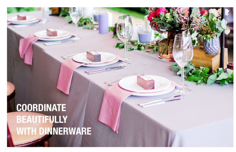 Polyester Napkin Pure Pink 17x17" Inch Weddings