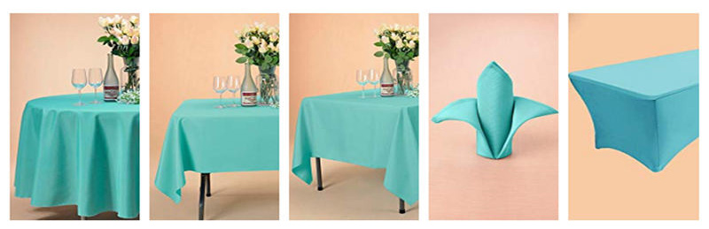 17x17" Inch 100% Polyester Pure Turquoise Napkins Cloth