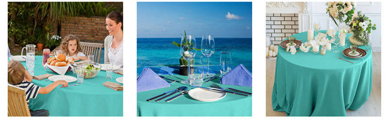 17x17" Inch 100% Polyester Pure Turquoise Napkins Cloth